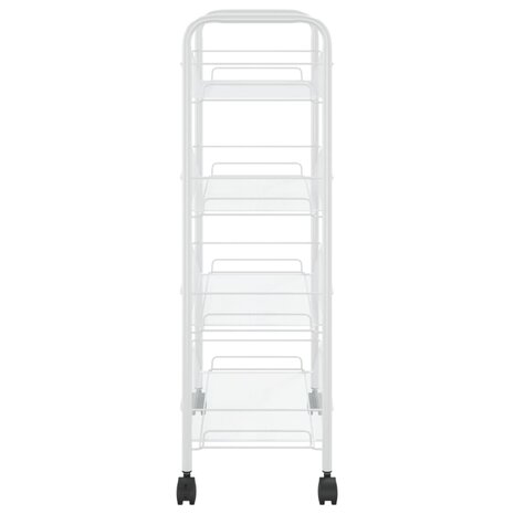 Keukentrolley 4-laags 46x26x85 cm ijzer wit 4