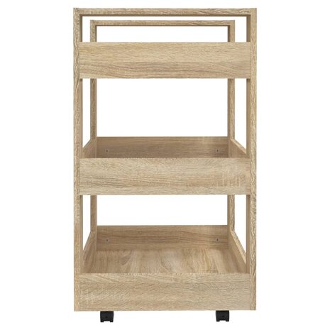 Keukentrolley 60x45x80 cm bewerkt hout sonoma eikenkleurig 6