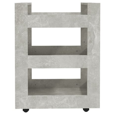 Keukentrolley 60x45x80 cm bewerkt hout betongrijs 5