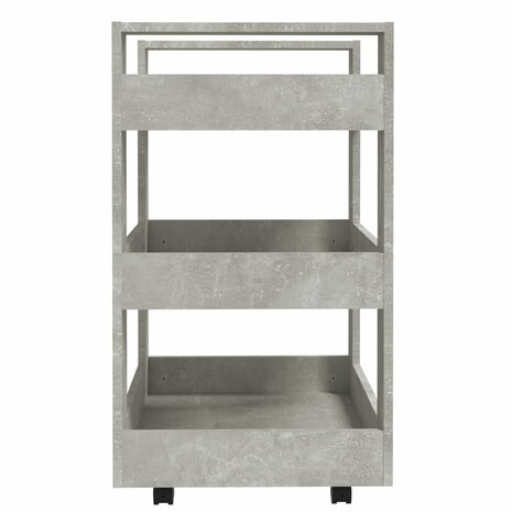 Keukentrolley 60x45x80 cm bewerkt hout betongrijs 6