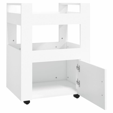 Keukentrolley 60x45x80 cm bewerkt hout wit 6
