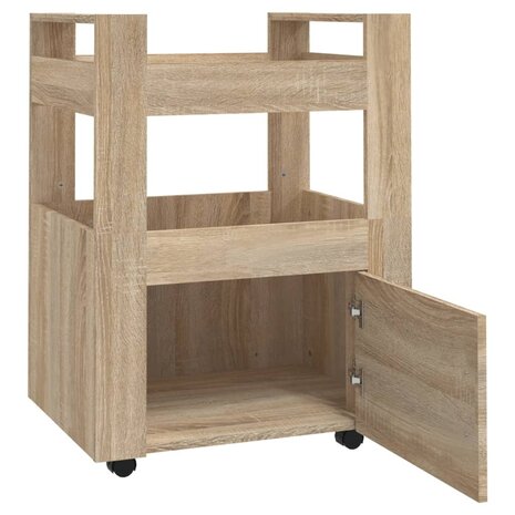Keukentrolley 60x45x80 cm bewerkt hout sonoma eikenkleurig 6