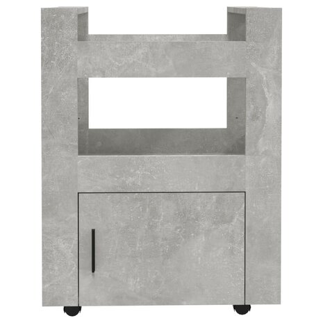 Keukentrolley 60x45x80 cm bewerkt hout betongrijs 5