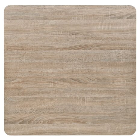 Bistrotafel vierkant 80x80x75 cm MDF en staal eikenkleur 4