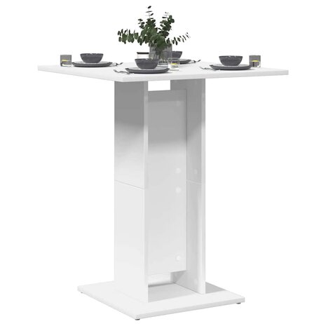 Bistrotafel 60x60x75 cm bewerkt hout wit 1