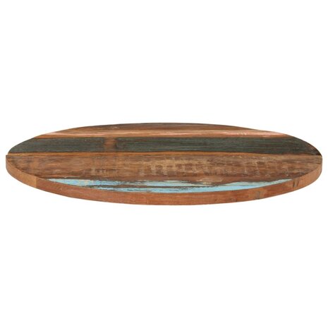 Tafelblad rond 25-27 mm 70 cm massief gerecycled hout 2