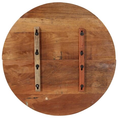 Tafelblad rond 25-27 mm 70 cm massief gerecycled hout 4