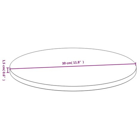 Tafelblad Ø 30x1,5 cm bamboe 4