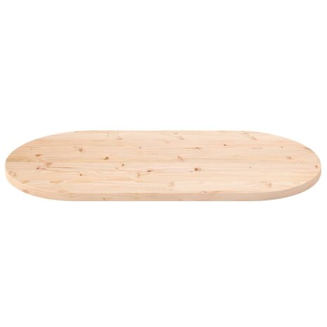 Tafelblad ovaal 100x50x2,5 cm massief grenenhout 3