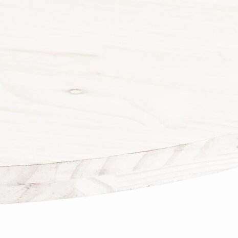 Tafelblad ovaal 100x50x2,5 cm massief grenenhout wit 5