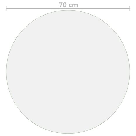 Tafelbeschermer Ø70 cm 2 mm PVC mat 5