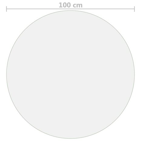 Tafelbeschermer Ø100 cm 2 mm PVC mat 5