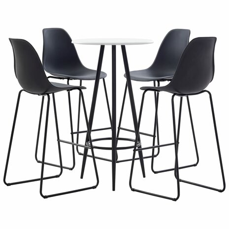 5-delige Barset kunststof zwart 1