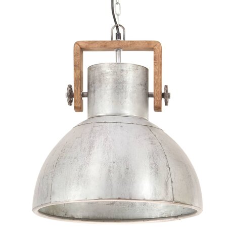 Hanglamp industrieel rond 25 W E27 40 cm zilverkleurig 5