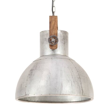 Hanglamp industrieel rond 25 W E27 40 cm zilverkleurig 6