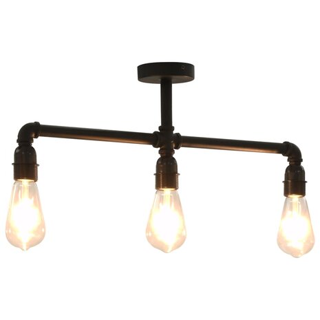 Plafondlamp 3xE27 zwart 1