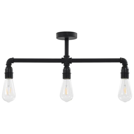 Plafondlamp 3xE27 zwart 3