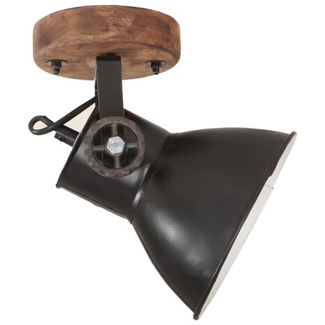 Wand-/plafondlampen industrieel 2 st E27 20x25 cm zwart 4