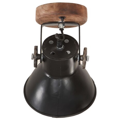 Wand-/plafondlampen industrieel 2 st E27 20x25 cm zwart 5