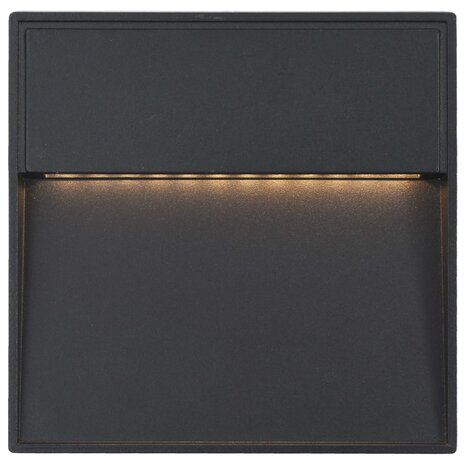 LED-buitenwandlampen 2 st 3 W vierkant zwart 4