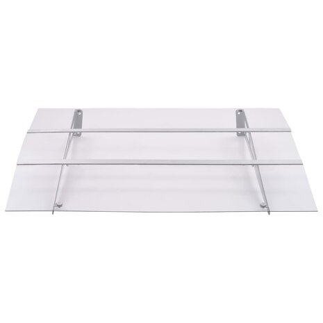 Deurluifel 120x90 cm polycarbonaat zilverkleurig en transparant   2