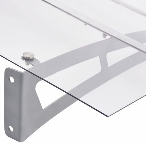 Deurluifel 120x90 cm polycarbonaat zilverkleurig en transparant   4