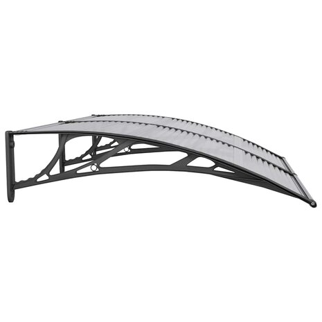 Deurluifel 150x100 cm polycarbonaat zwart 5