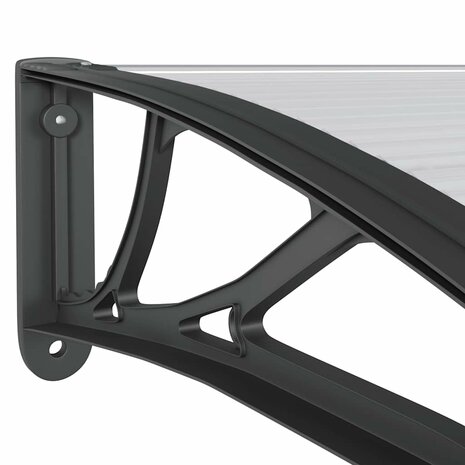 Deurluifel 150x100 cm polycarbonaat zwart 6