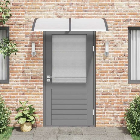 Deurluifel 150x75 cm polycarbonaat zwart en transparant 3