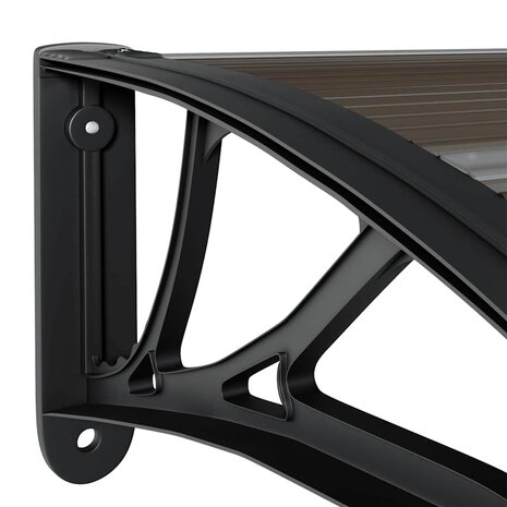 Deurluifel 150x75 cm polycarbonaat zwart 6