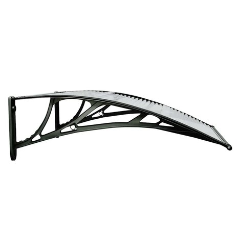 Deurluifel 80x75 cm polycarbonaat zwart en transparant 5