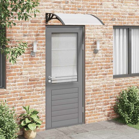 Deurluifel 100x75 cm polycarbonaat zwart en transparant 1