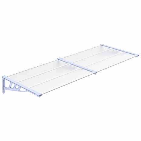 Deurluifel 239x90 cm polycarbonaat grijs en transparant 2
