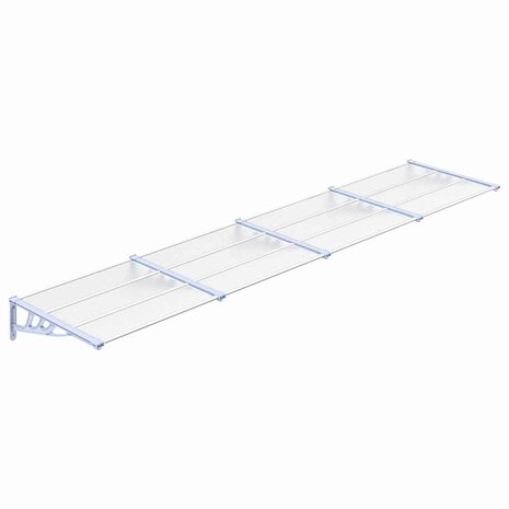 Deurluifel 396x90 cm polycarbonaat grijs en transparant 2