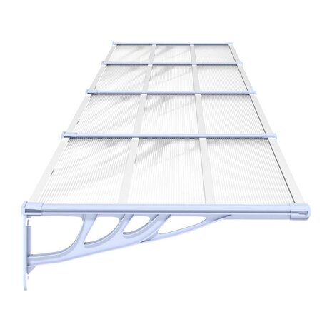 Deurluifel 396x90 cm polycarbonaat grijs en transparant 4