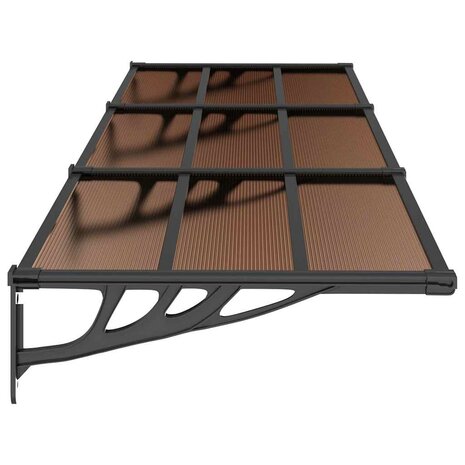 Deurluifel 297,5x90 cm polycarbonaat zwart 4