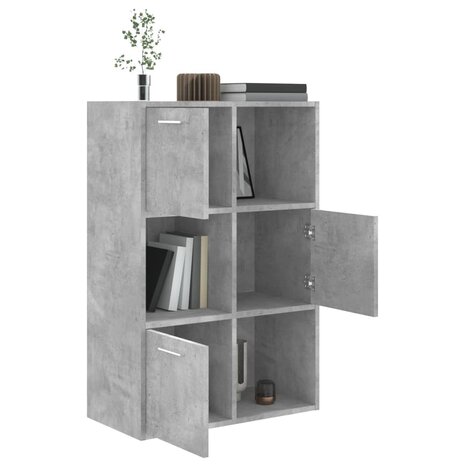 Opbergkast 60x29,5x90 cm bewerkt hout betongrijs 5