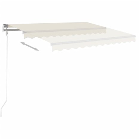 Luifel automatisch uittrekbaar 350x250 cm crèmekleurig 4