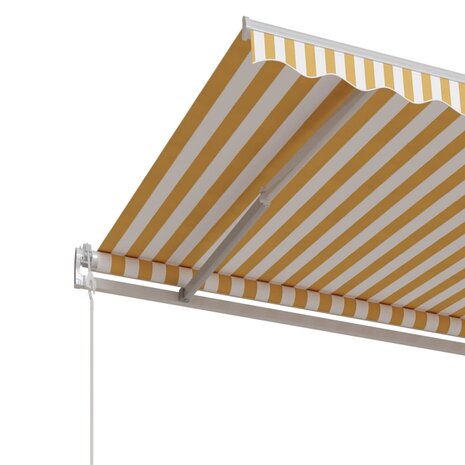 Luifel automatisch uittrekbaar 350x250 cm geel en wit 5