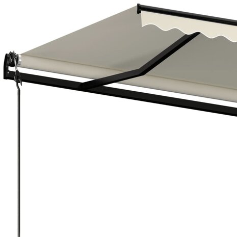 Luifel automatisch uittrekbaar 450x300 cm crèmekleurig 5