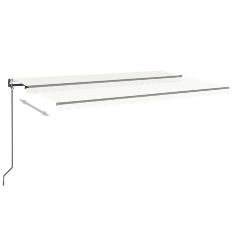 Luifel automatisch uittrekbaar 500x300 cm crèmekleurig 3