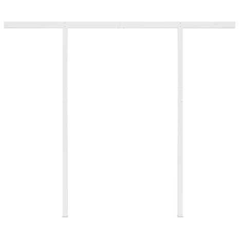 Luifel automatisch uittrekbaar met palen 3,5x2,5 m blauw en wit 7