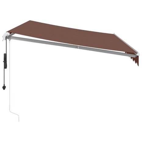 Luifel automatisch uittrekbaar 350x250 cm bruin 4