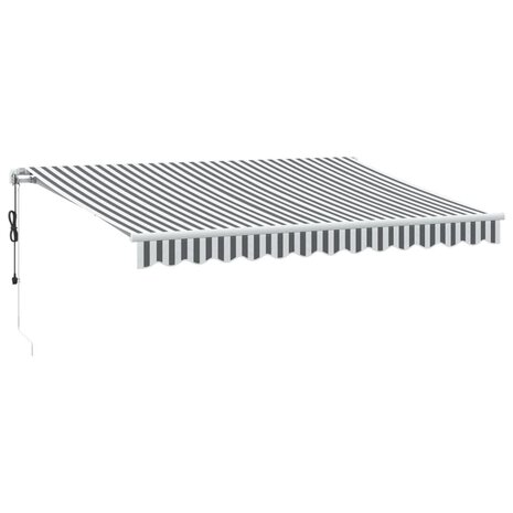 Luifel automatisch uittrekbaar 350x250 cm antracietkleur en wit 2