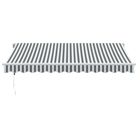 Luifel automatisch uittrekbaar 350x250 cm antracietkleur en wit 3