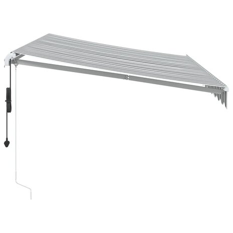 Luifel automatisch uittrekbaar 350x250 cm antracietkleur en wit 4