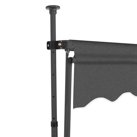 Luifel handmatig uitschuifbaar met LED 300 cm antracietkleurig 4