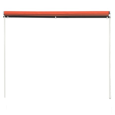 Luifel uittrekbaar 300x150 cm oranje en bruin 4