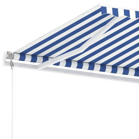 Luifel vrijstaand automatisch 350x250 cm blauw en wit 7