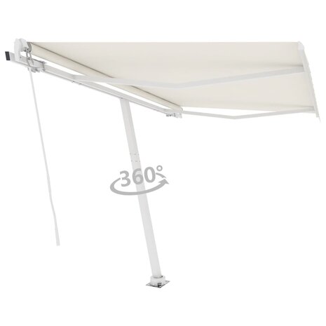 Luifel vrijstaand automatisch 350x250 cm crèmekleurig 3